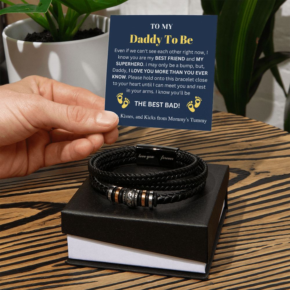 Daddy To Be | Gift from Bump | Love You Forever Bracelet | For Daddy To Be | Future Dad Gift on Christmas | Meaningful Gifts for Daddy To Be | New Dad Special Gifts