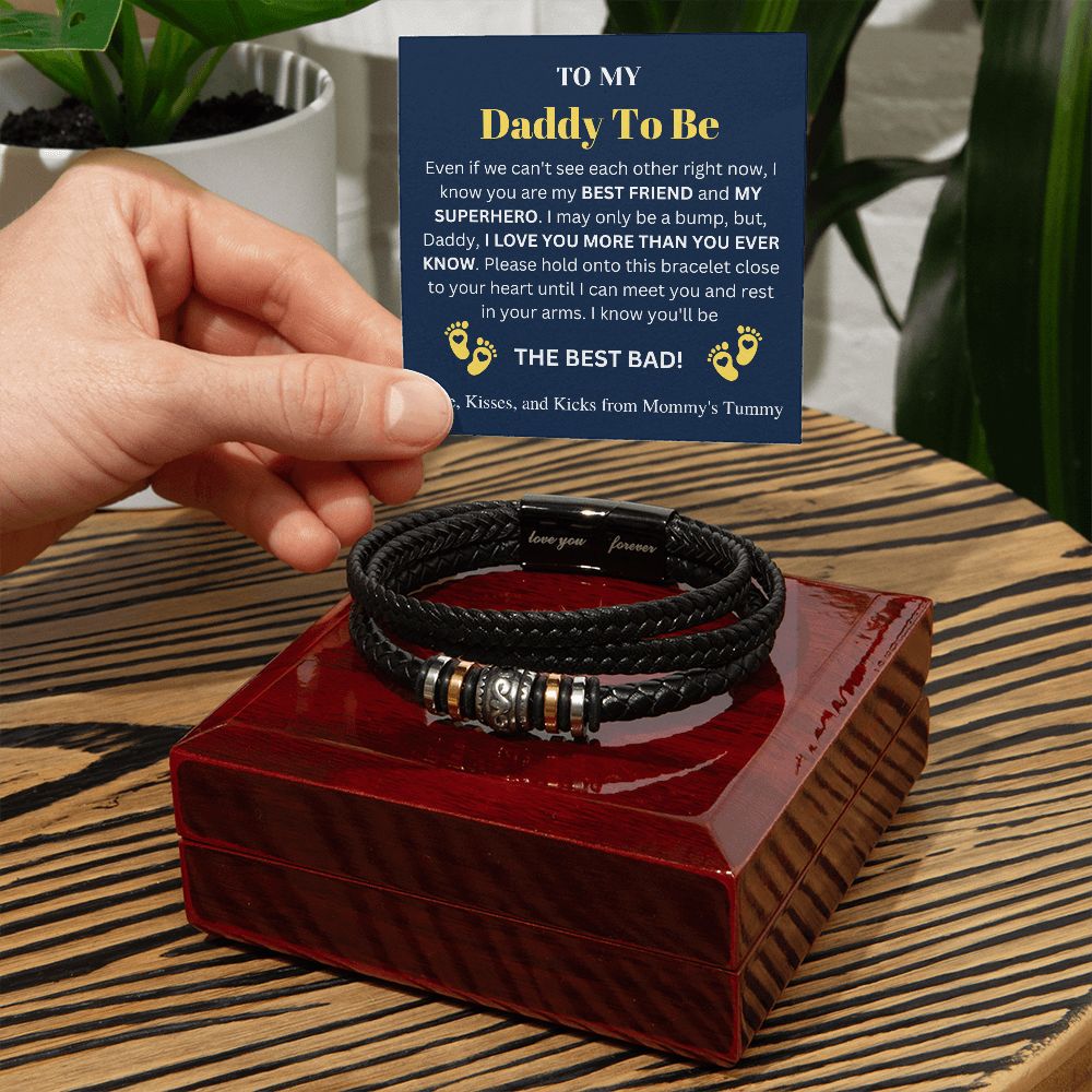 Daddy To Be | Gift from Bump | Love You Forever Bracelet | For Daddy To Be | Future Dad Gift on Christmas | Meaningful Gifts for Daddy To Be | New Dad Special Gifts