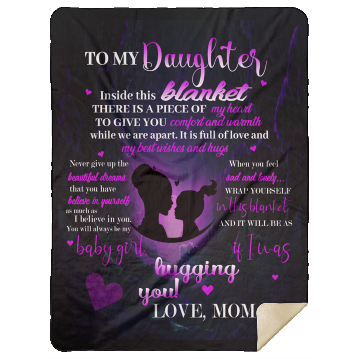 To My Daughter Blanket | Blanket for Daughter from Mom, Birthday Gift, Gift for Daughter, Baby, Engagement