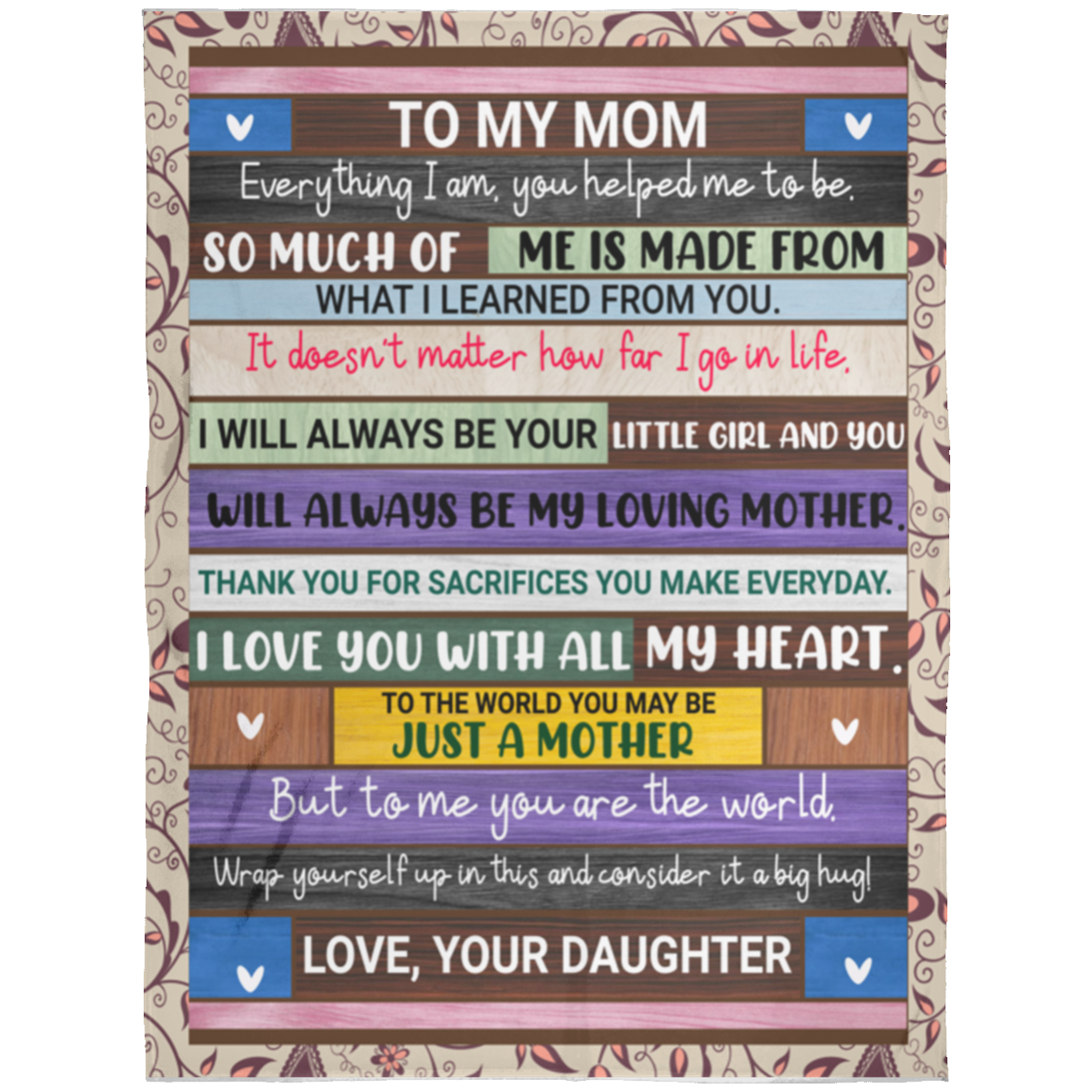 To My Mom | Mother's Day Gift To My Mom, Gift For Mama, Custom Gift For Birthday