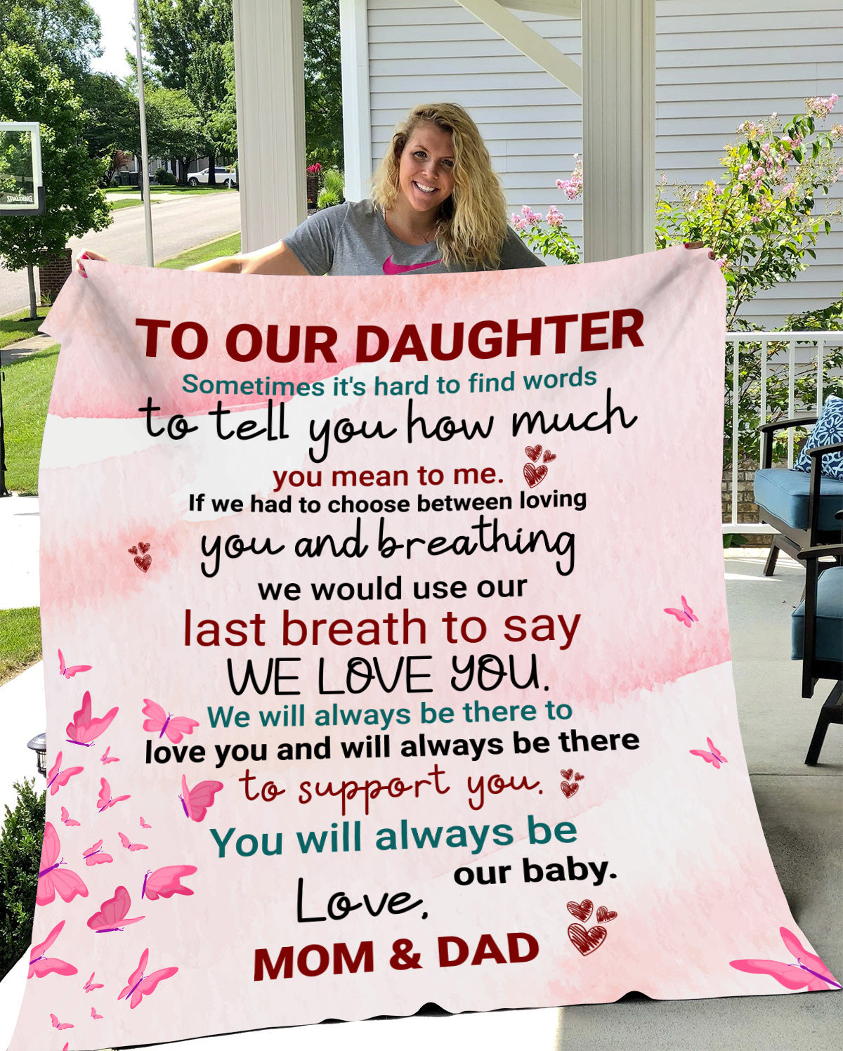 To Our Daughter Blanket | Blanket for Daughter from Mom, Birthday Gift, Gift for Daughter, Baby, Engagement