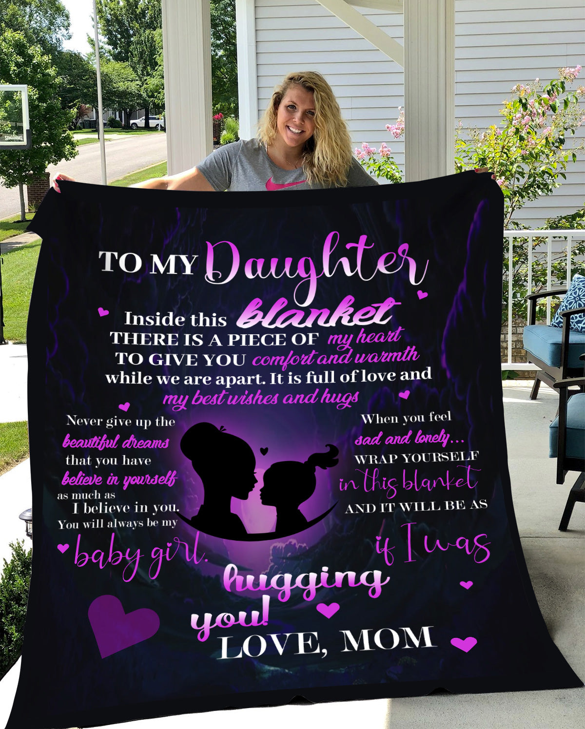 To My Daughter Blanket | Blanket for Daughter from Mom, Birthday Gift, Gift for Daughter, Baby, Engagement