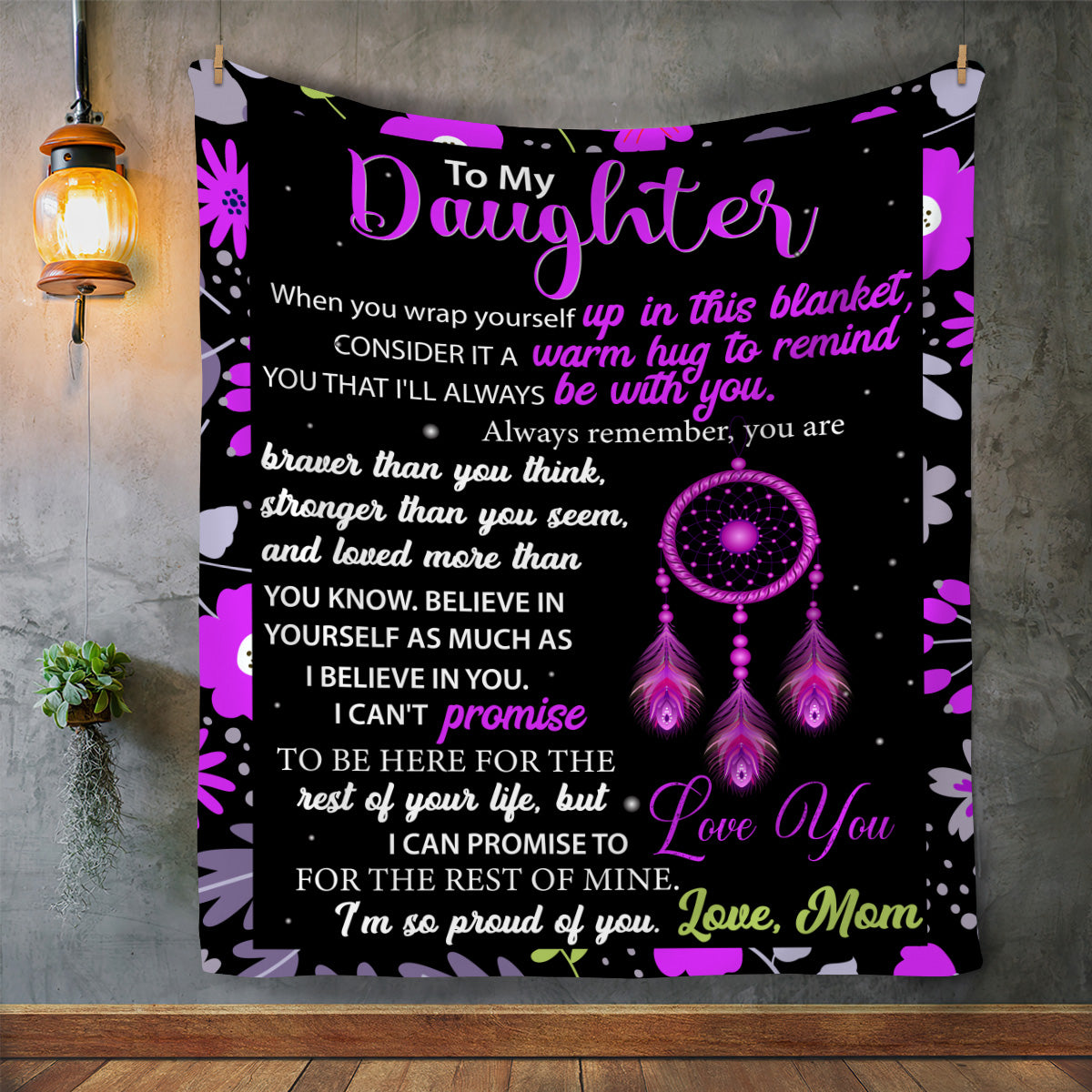 To My Daughter Blanket | Blanket for Daughter from Mom, Birthday Gift, Gift for Daughter, Baby, Engagement