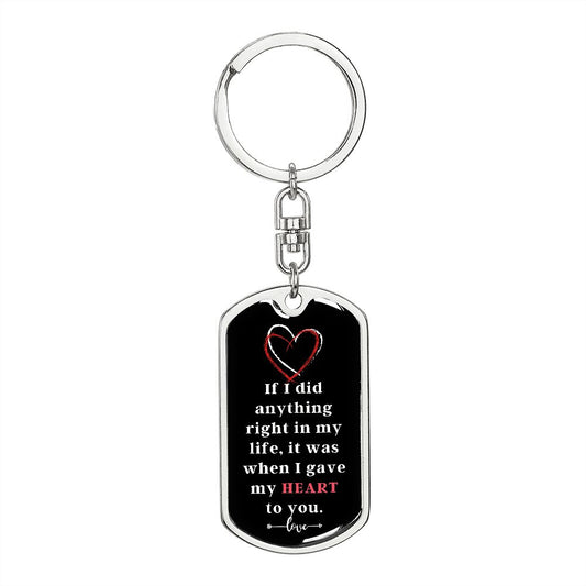 Dog Tag Keychain | Personalized Engraving On The Back