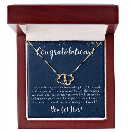 Congratulations! | You Got This! | 10K Solid Yellow Gold Hearts