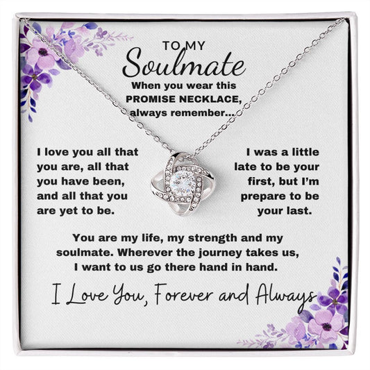To My Soulmate | Promise Necklace | Love Knot Necklace