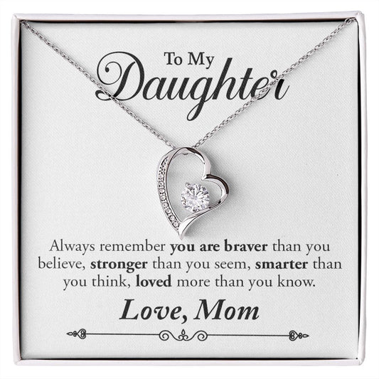My Daughter | Braver Stronger Smarter | Forever Love Necklace